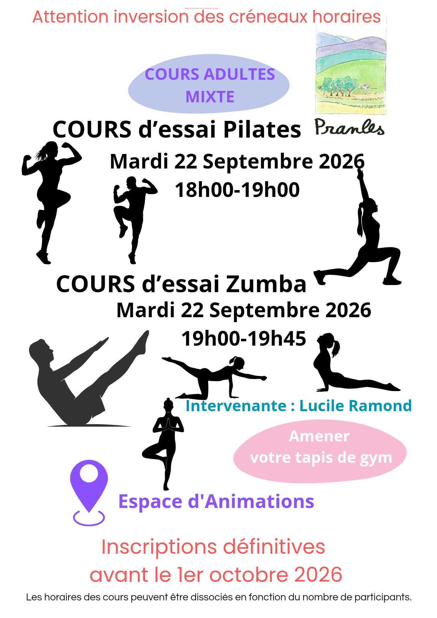 ESSAI ZUMBA et PILATES