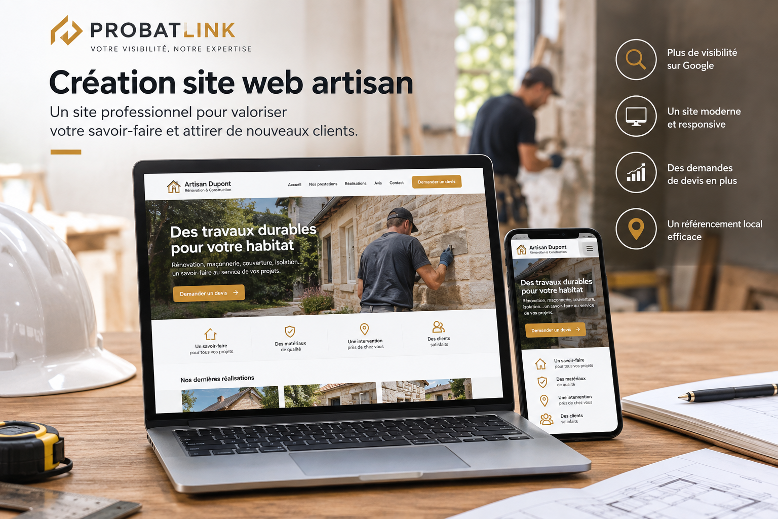 Création site web artisan