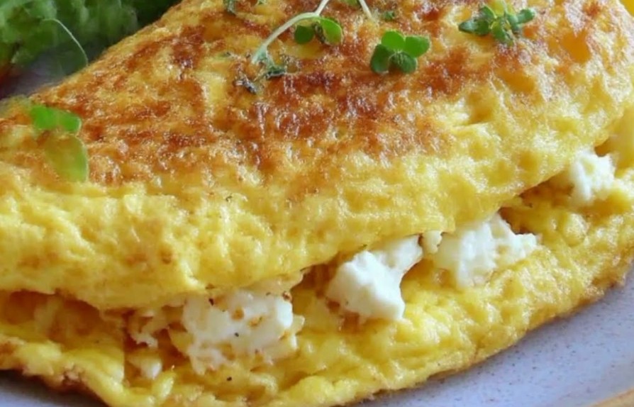 Omelette-au-chevre-sec