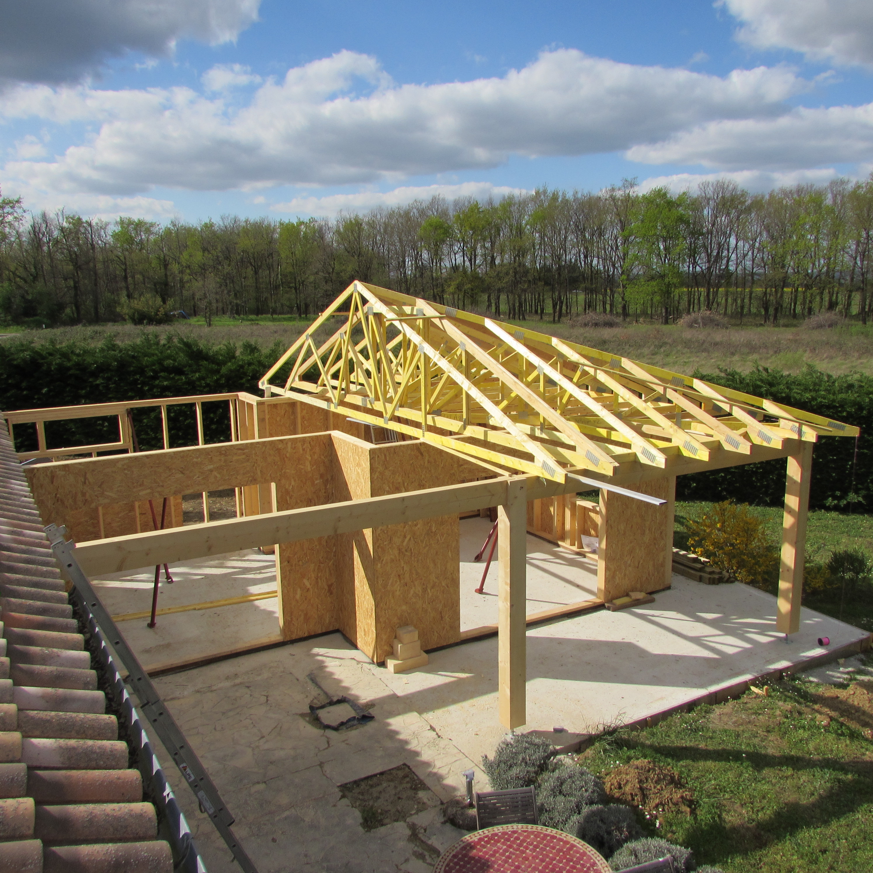 Construction ossature bois lavilledieu du temple