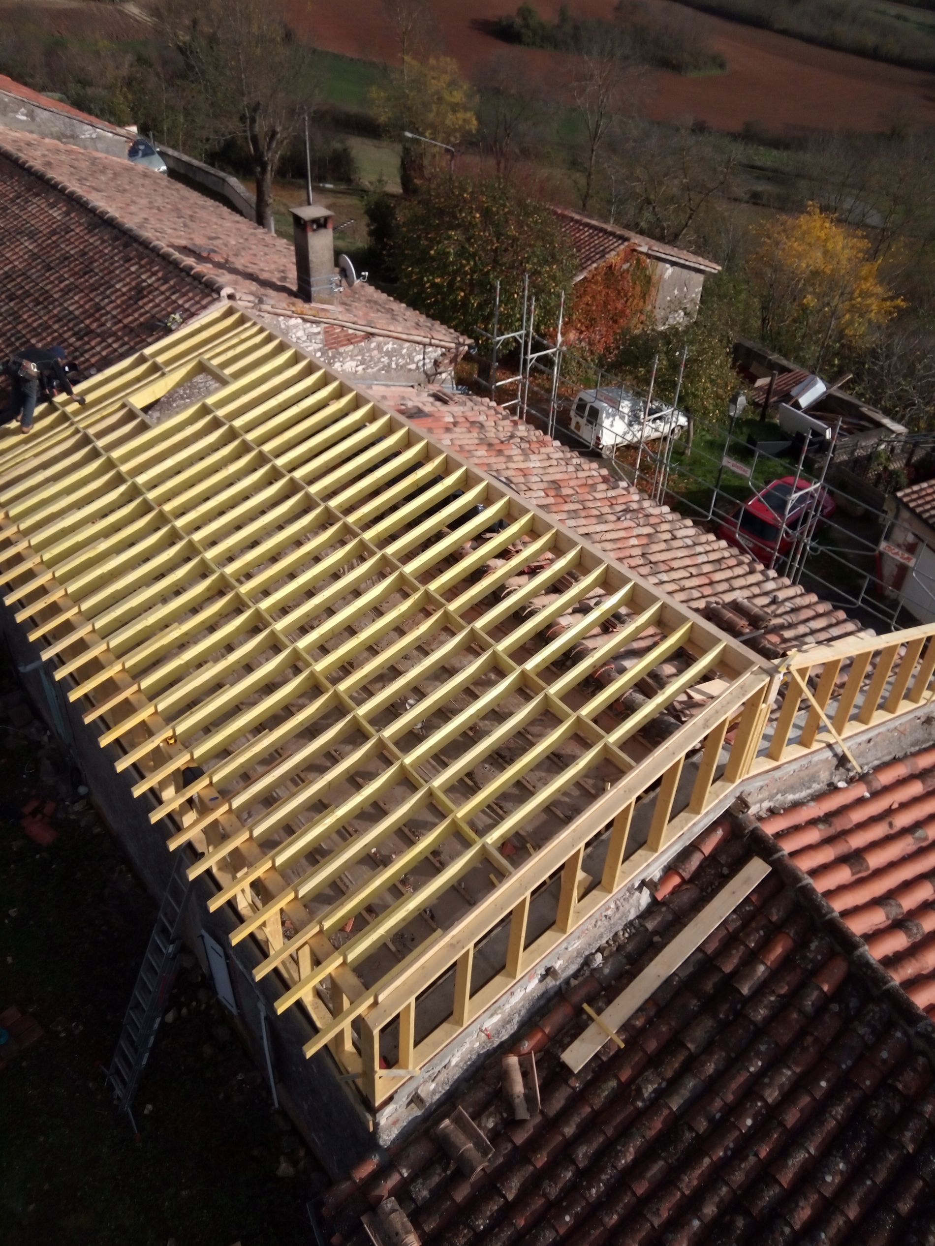 Surelevation ossature bois haute garonne