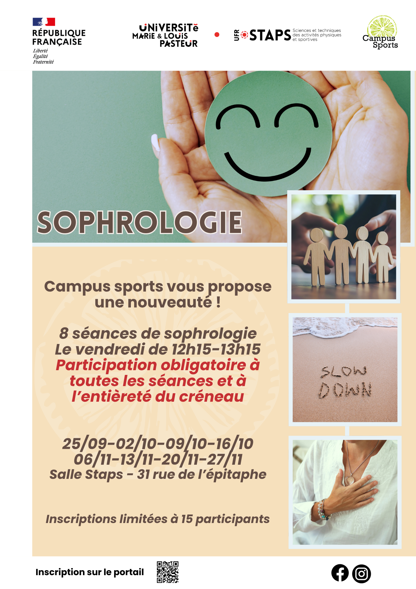 Nathalie schlegel sophrologie campus sport parcours 2026