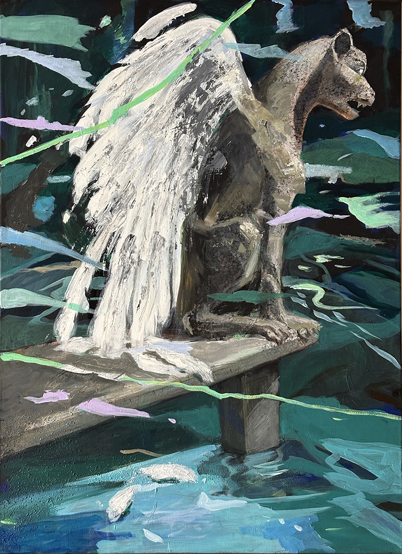 AU BORD DE L'EAU
Acrylique sur toile 100 x 73 cm

