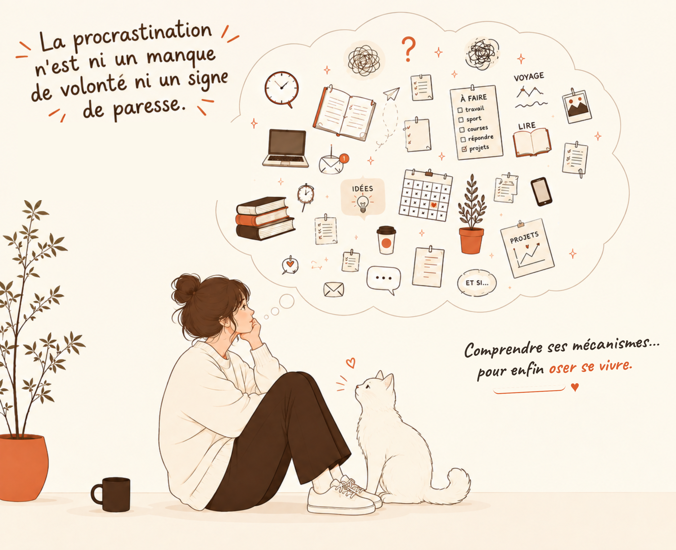La procrastination n'est ni un manque de volonté ni un signe de paresse