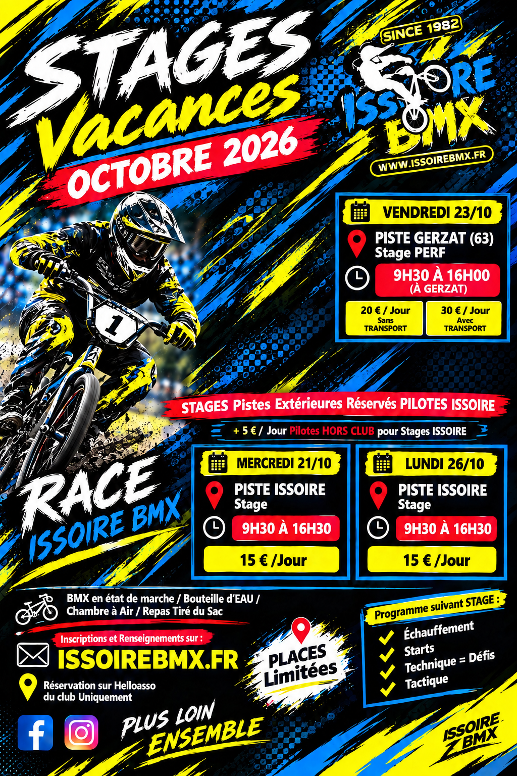 STAGES VACANCES AUTOMNE 2026