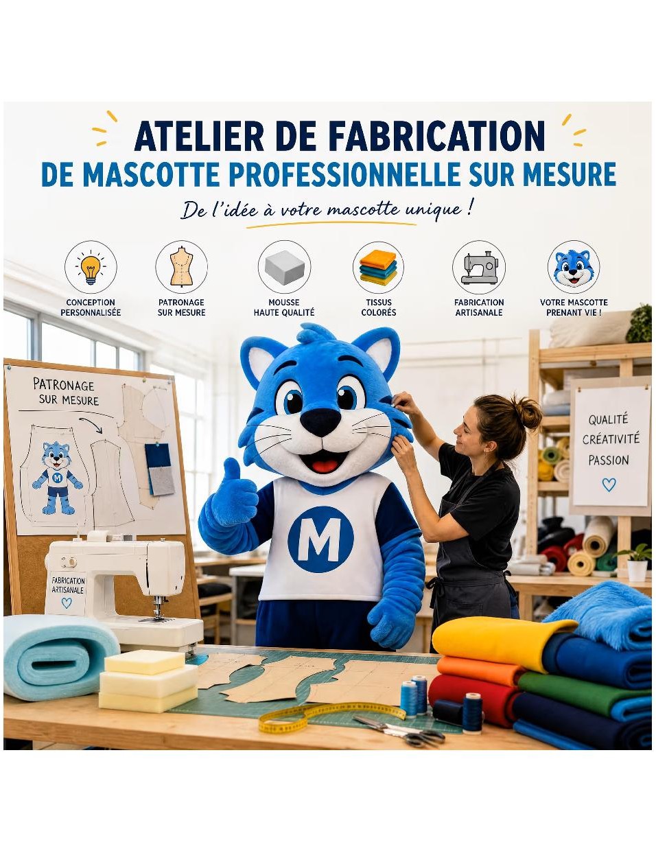 Création de mascottes et costumes de spectacle sur mesure 