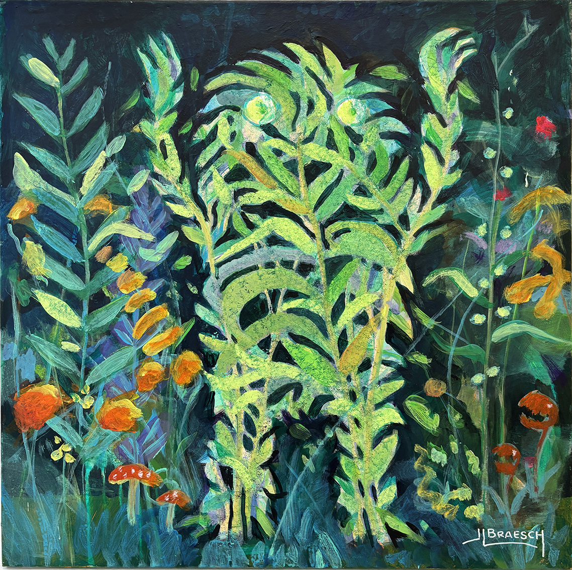 L'HOMME SAUVAGE
Acrylique  sur toile 60  x 60 cm