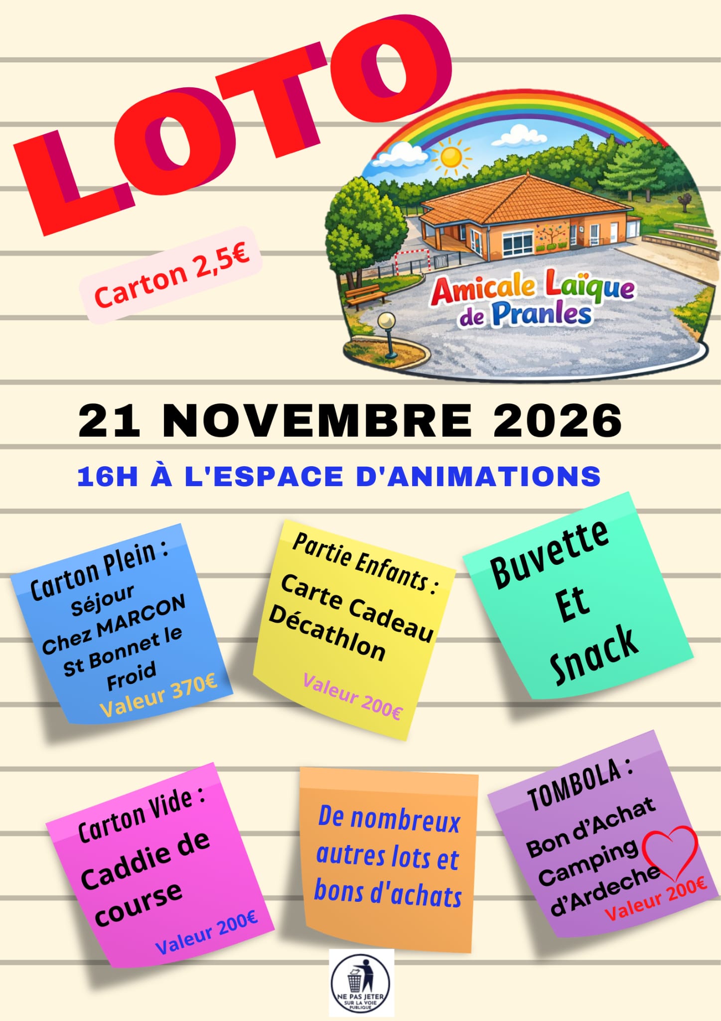 LOTO Amicale Laïque de Pranles