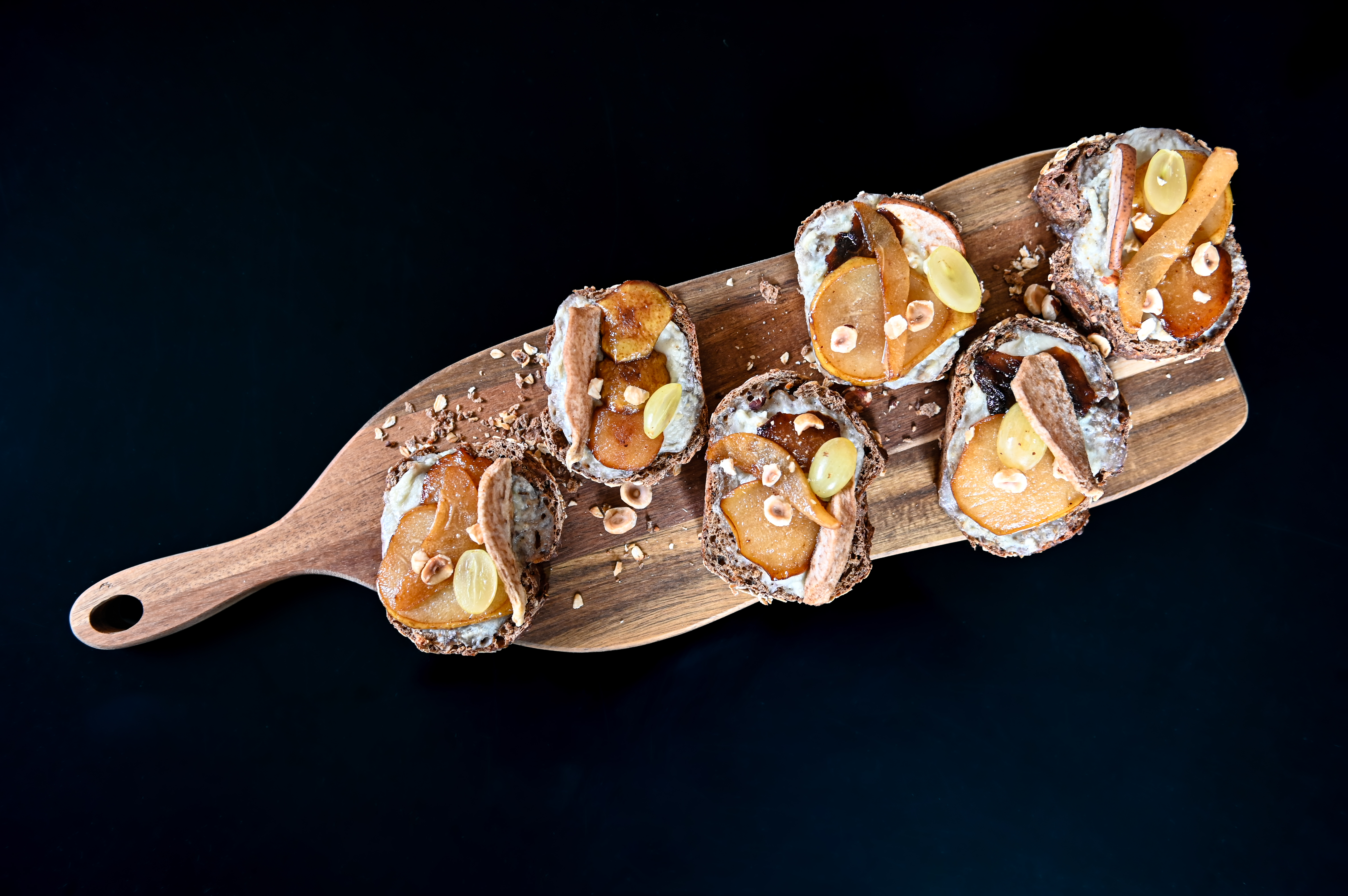 Bruschettas au gorgonzola et à la poire