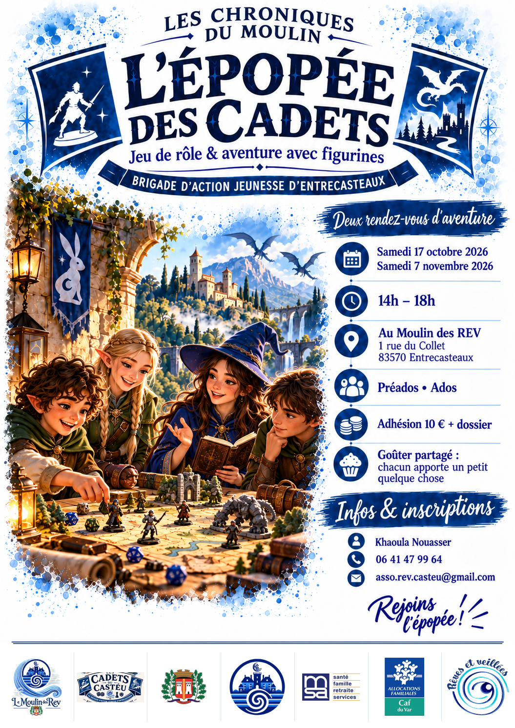Epopee cadets 2026 logos officiels corrige