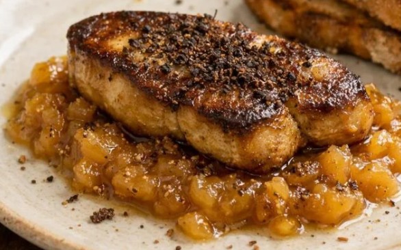 Foie-gras-poele-et-marmelade-de-coings