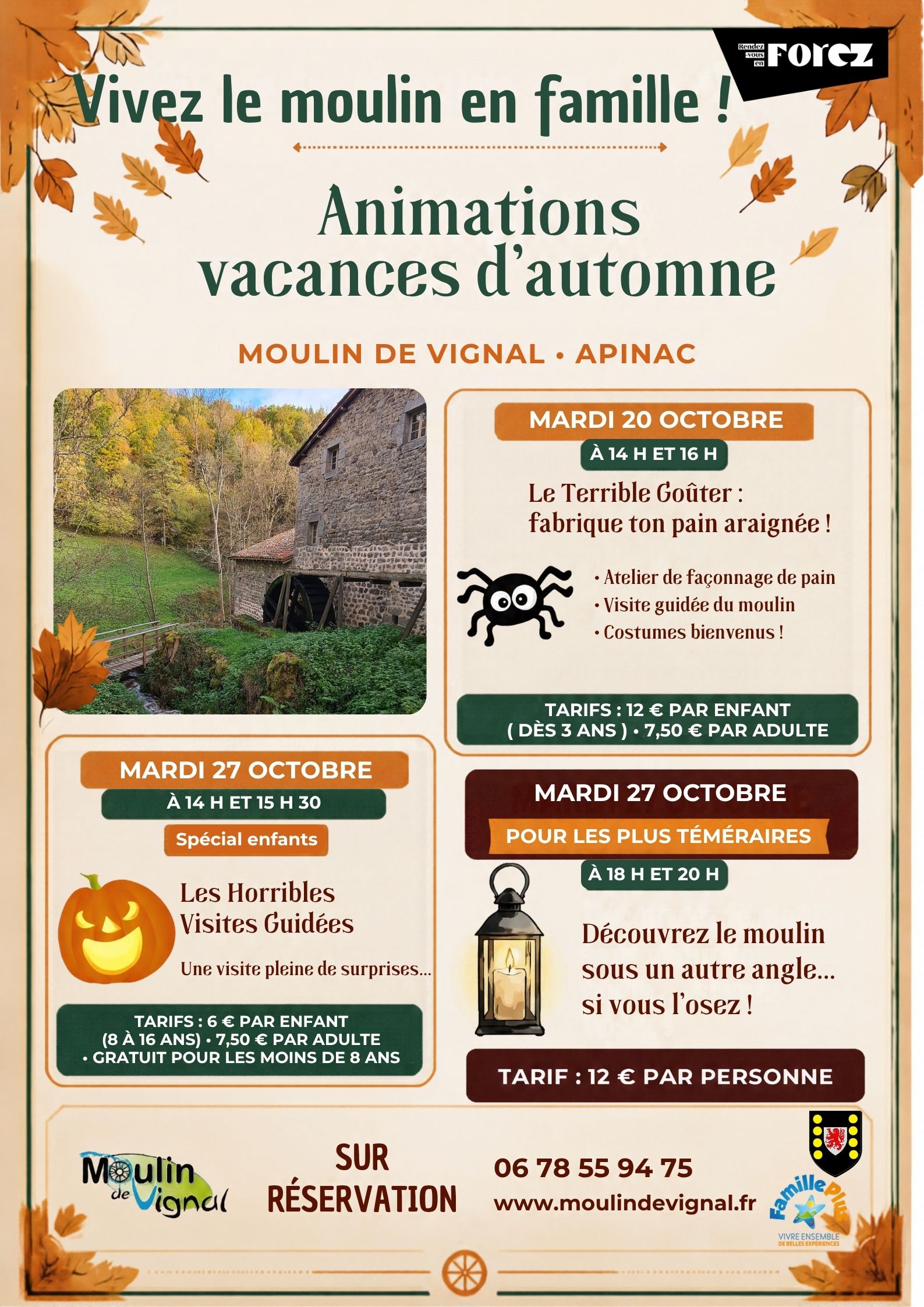 Animations vacances d'automne au moulin de Vignal