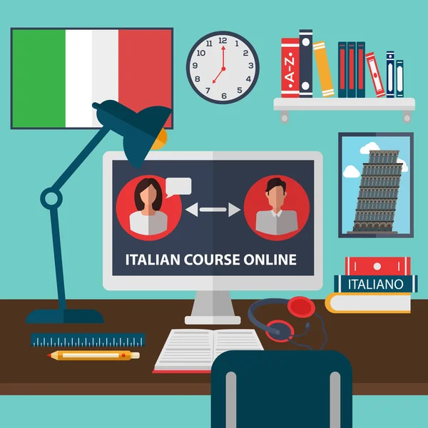 Depositphotos 109731246-stock-illustration-learning-italian-online-online-training