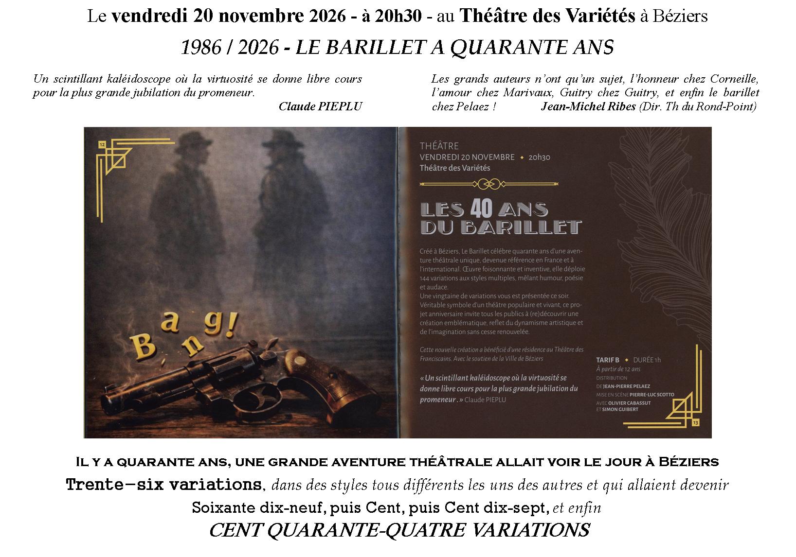 40 ans Barillet Varietes