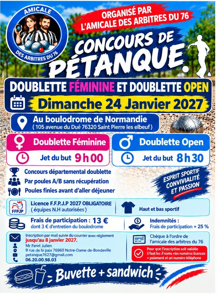 Affiche amicale des arbitres dimanche 24 01 2027 conv 0