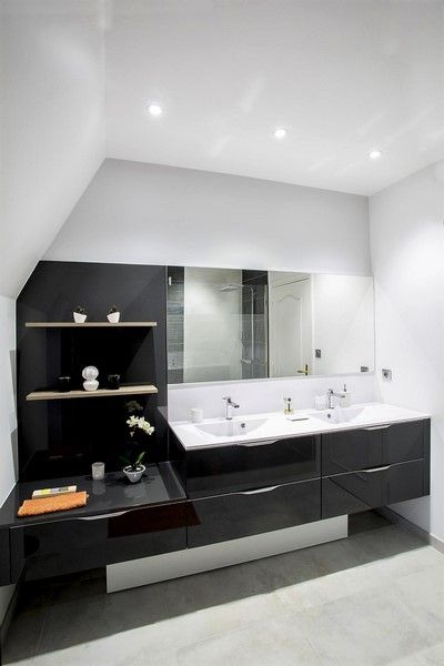 Salle de bains pyram futura medium vernis brillant gris graphite metallise