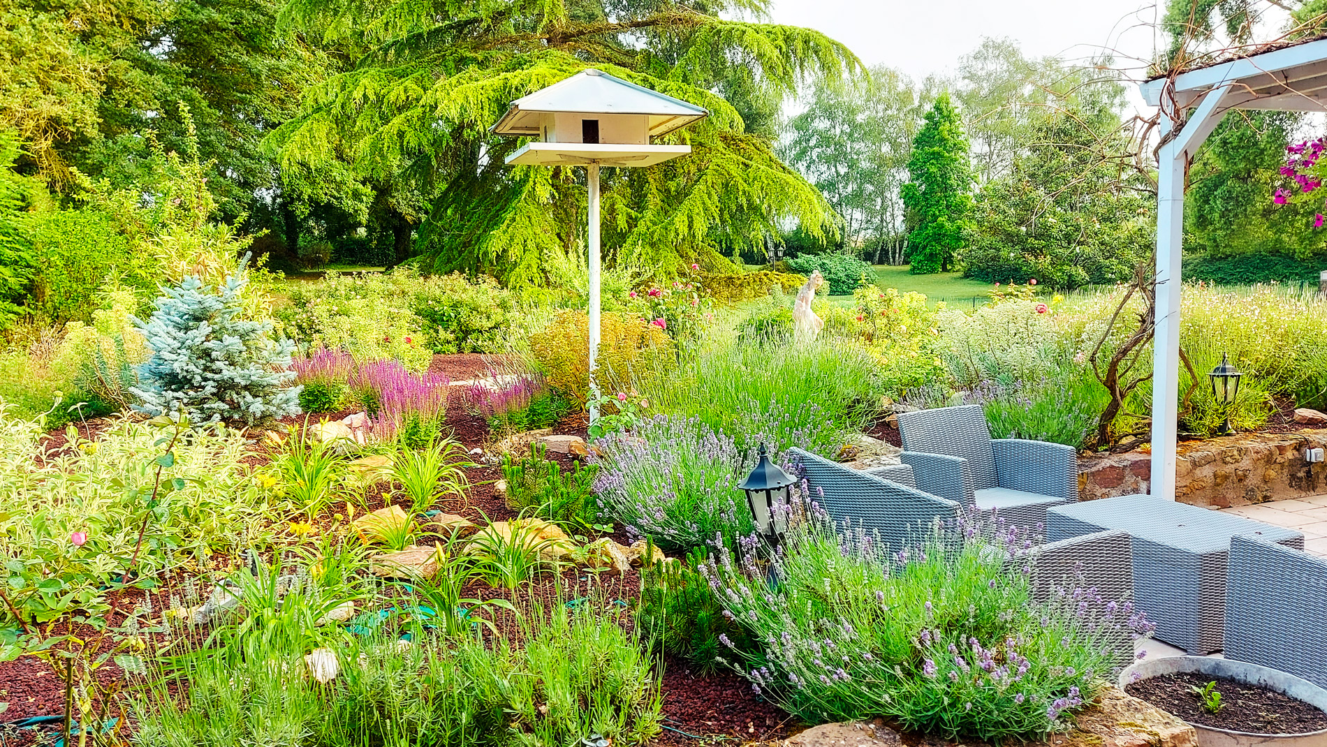 Jardin les 3 roses terrasse
