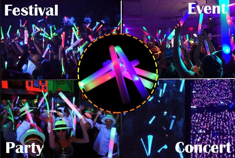 Baton lumineux led mousse gadget festival concert party event 