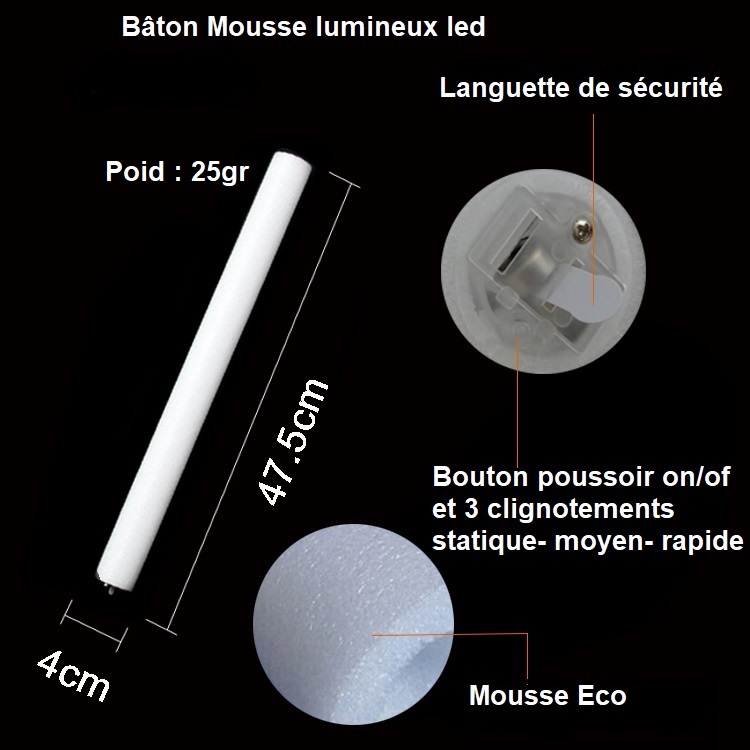 Baton lumineux led mousse copie 3 