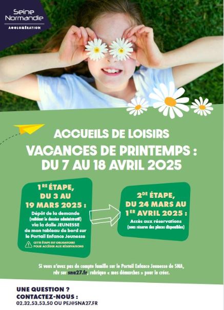 2025 affiche centre aere vacance printemps