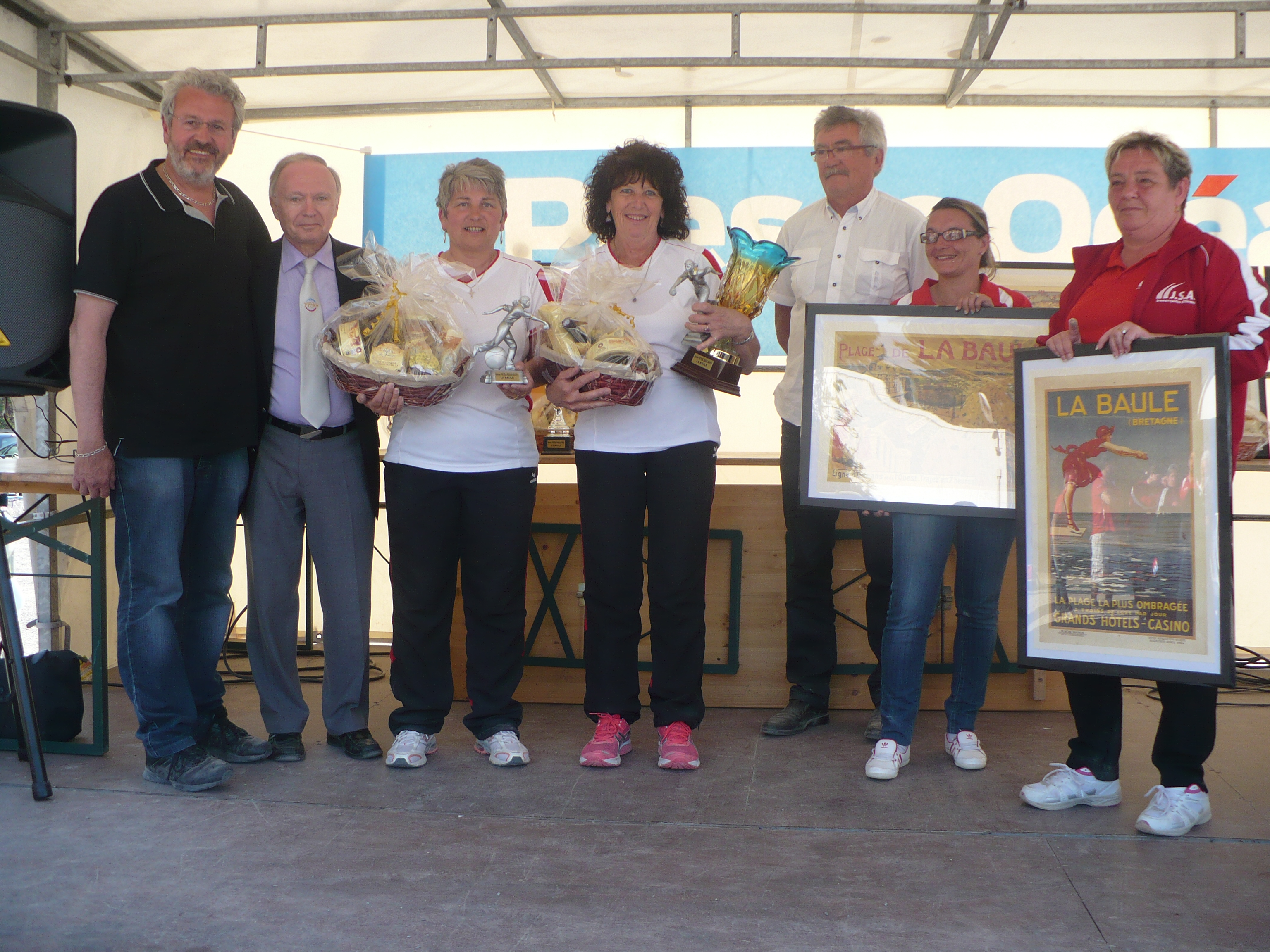Podium du challenge Feminin de l O M S 6emes fetes boulistes 2 au 4 mai 2014 