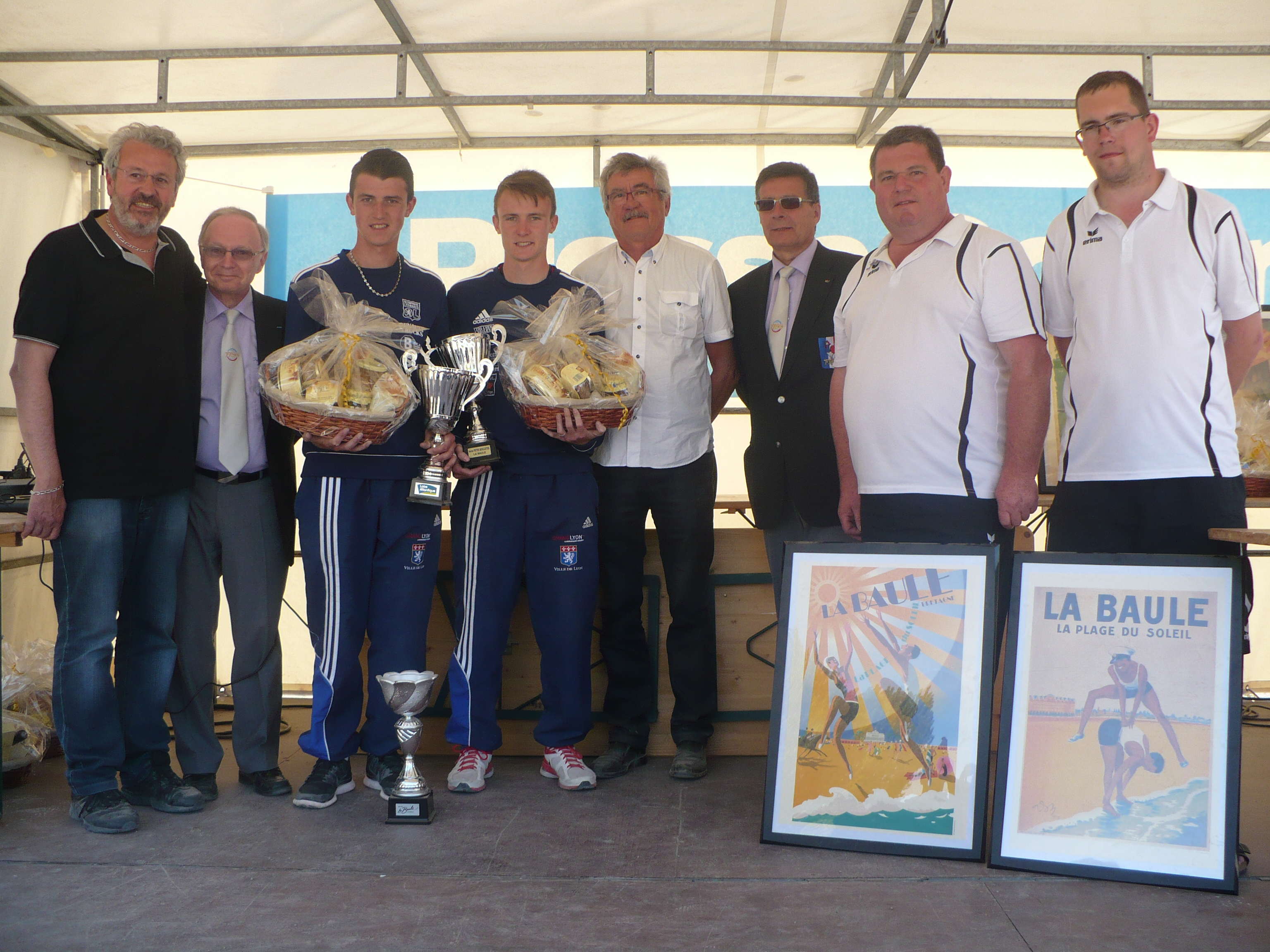 Podium du challenge de la ville de LA BAULE 6emes fetes boulistes 2 au 4 mai 2014 