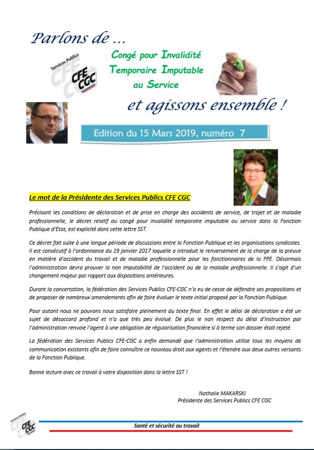 Revue SST des services publics CFE-CGC - CITIS - 7ème édition