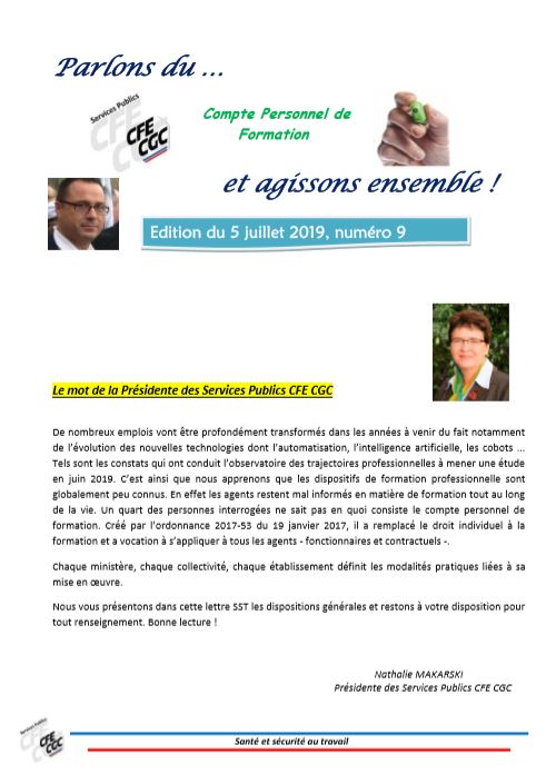 Revue SST des services publics CFE-CGC - CPF - 9ème édition