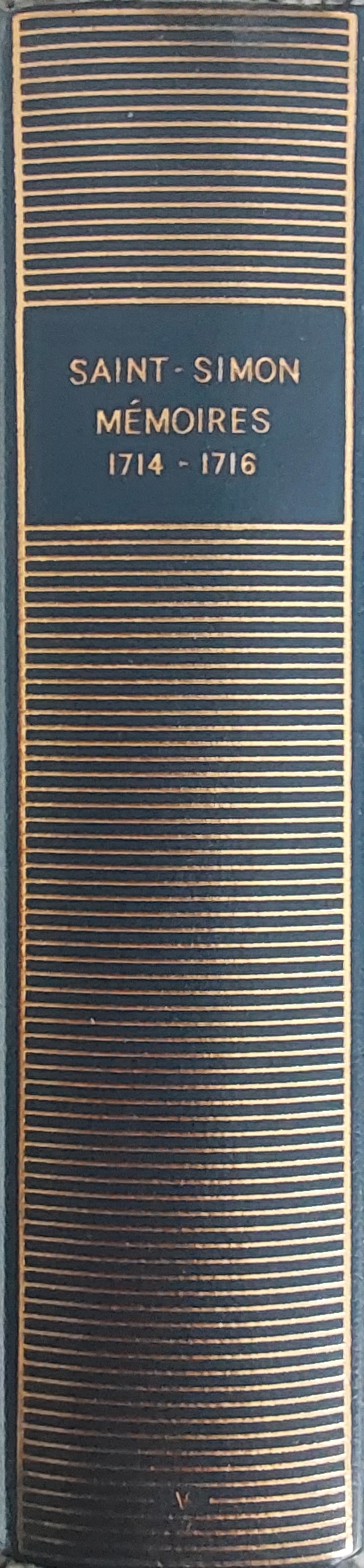 Volume 110 de Saint-Simon dans la Bibliothèque de la Pléiade.