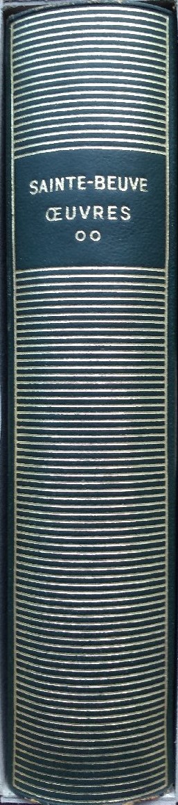 Volume 88 de Sainte-Beuve dans la Bibliothèque de la Pléiade