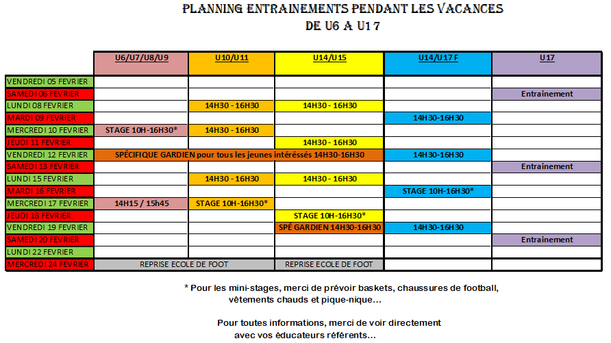 VACANCES FÉVRIER 2021