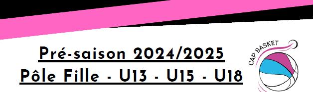 Planning pré saison pôle féminin U13 à U18