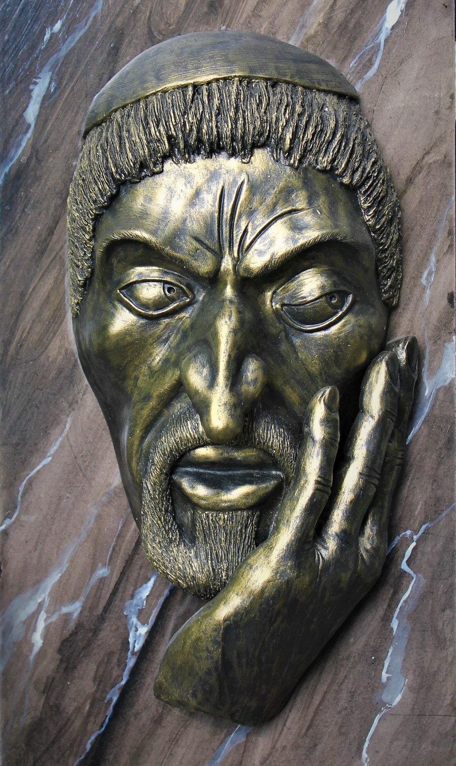 Paolo masque argile cuite et peinte 20x43 2017