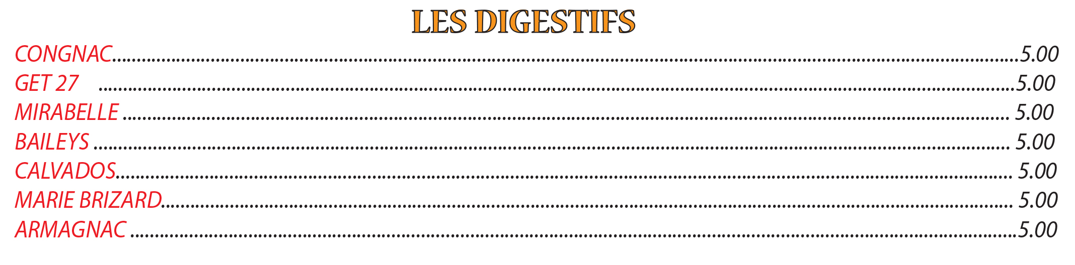 Digestifs
