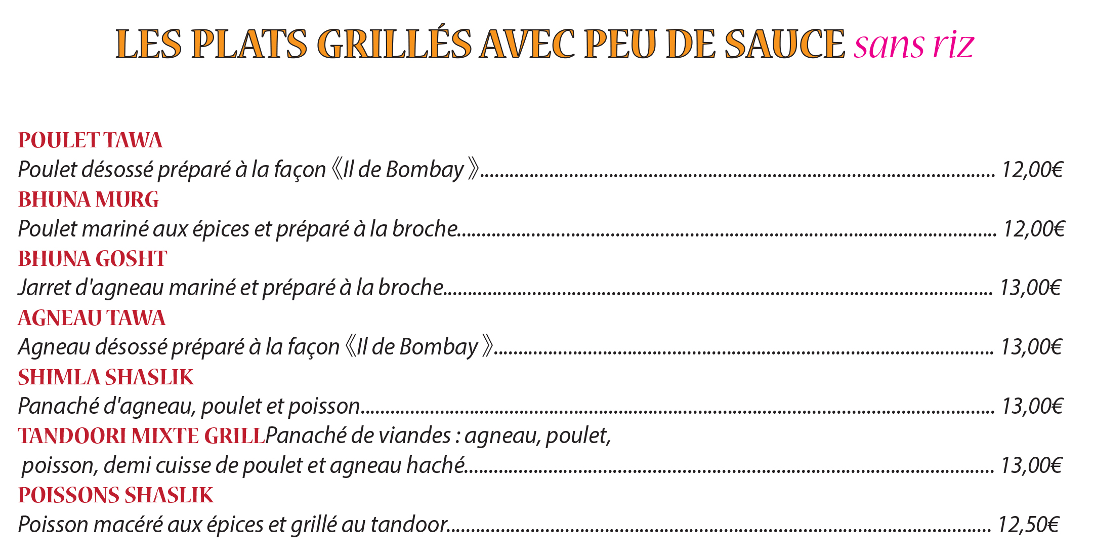 Plat grilles