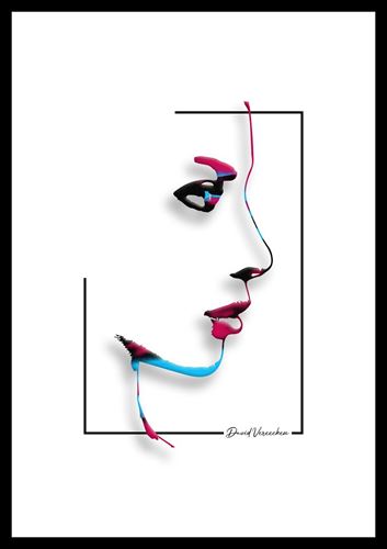Luciliana - Art numerique de la collection - Silhouettes and Shadows - de David Vereecken.
