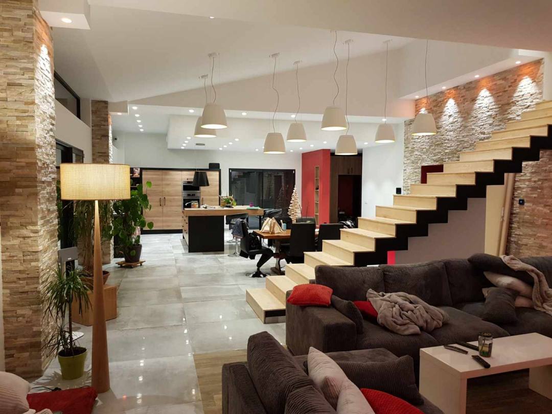 Peintures et revêtements muraux d'un loft