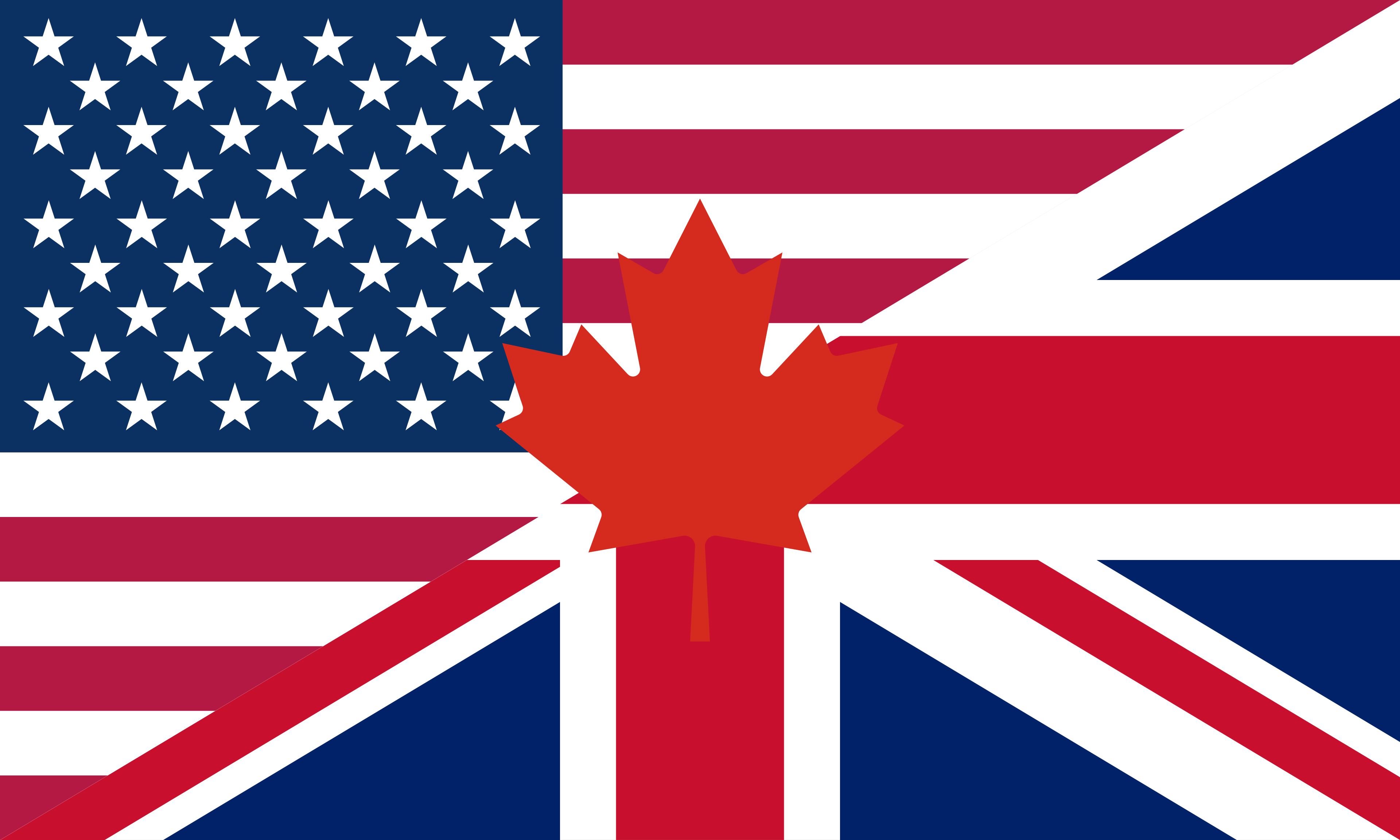 English language - United States- Canada and the United Kingdom-svg