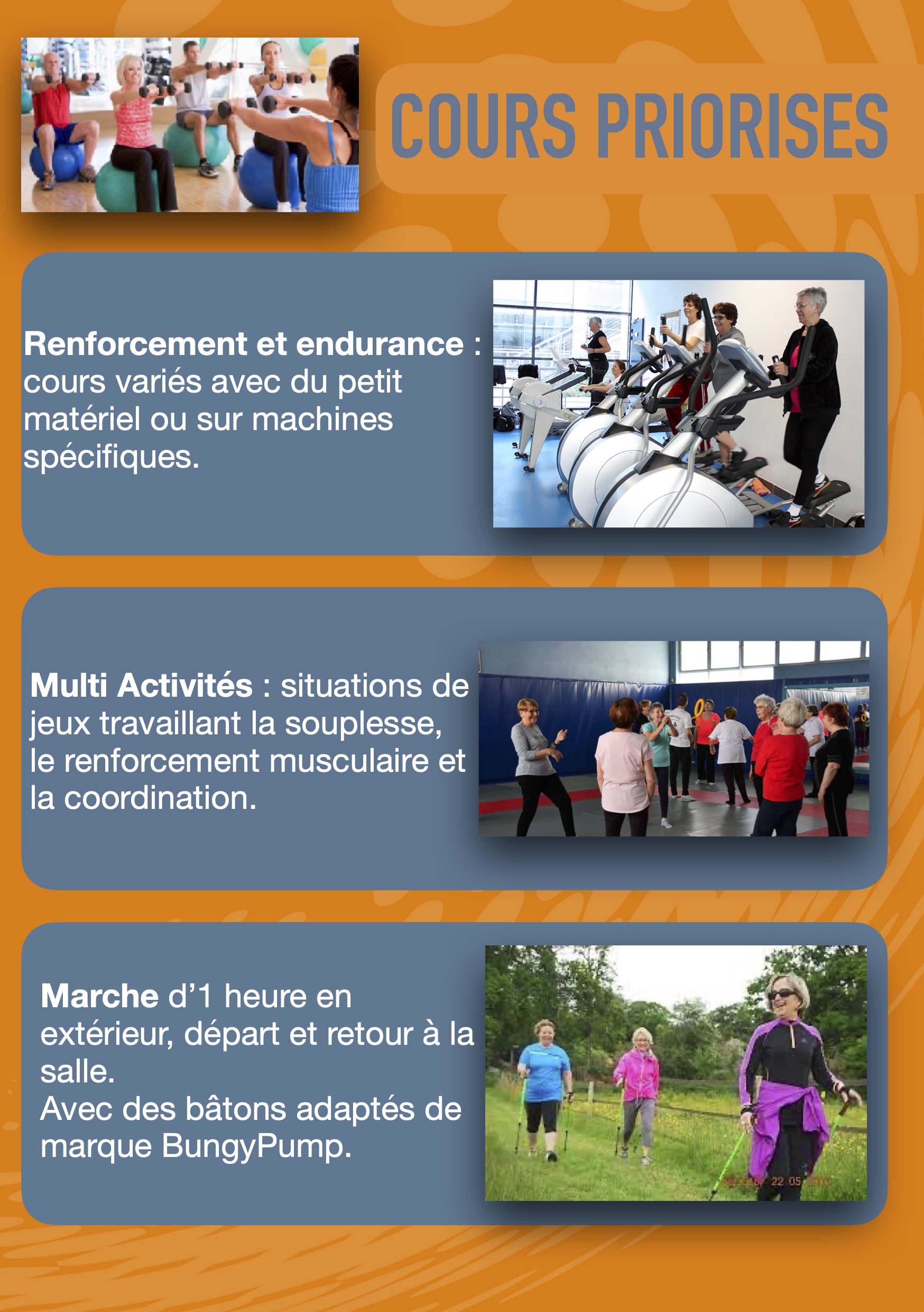 ESPACE REMISE EN FORME :
FITNESS - ZUMBA - LES MILLS - BODY PUMP  - BODY COMBAT - BODY BALANCE  - PILATES - MUSCULATION - CIRCUIT EASY LINE - CARDIO TRAINING - COACHING PERSONNEL - PROGRAMME PERSONNALISÉ (GRATUIT) - SWISS BALL - CROSS TRAINING - REALRYDER (VÉLO INDOOR NOUVELLE GÉNÉRATION) SOPHROLOGIE - PILATES YOGA - CROSSFIT - Crossfit - musculation - cardio - cardio training - coach - individuel - cross training - crosstraining - fitness - cours - séance - crossfit - CROSSFIT - Crossfit Aurillac - cardio - cardio training - muscu aurillac - pilates - sophro - sophro aurillac

ESPACE LOISIRS :
FUTSAL 4.4 ET FUTSAL 3.3 - BADMINTON - foot en salle - Foot en salle aurillac - badminton - bad aurillac - bad
DANSES - MODERN'JAZZ  - ZUMBA DANSE

ESPACE ENFANTS:
ZUMBA KIDS - GYM KIDS - MODERN'JAZZ - CROSSTRAINING KIDS

ÉVÈNEMENTS :
ANNIVERSAIRE - ENTERREMENT VIE DE JEUNE FILLE ET GARÇON

ESPACE DÉTENTE ET RESTAURATION RAPIDE
Crosstraining, Crosstraining aurillac, Zumba, Zumba kids, Modern’jazz, danse, danse aurillac, restauration, restauration rapide, snack, club-house, club house, club-house aurillac, soccer, soccer five, mills, rpm, RealRyder, body attack, body combat, body balance, body pump, body step, body jam, body balance, bodyattack, bodycombat, bodybalance, bodypump, bodystep, bodyjam, bodybalance, pilate, pilate aurillac, Pilate, yoga, Yoga, yoga aurillac, taï-chi, squash, Padel, squash aurillac, Padel aurillac,

SPORT SANTE, sport sante, Sport Sante, SPORT SANTé, sport santé, Sport Santé, maison sport santé, prescription, médecin, individuel, diabètes, Diabète, insuffisance cardiaque ,cardiaque, Cardiaque, AVC, diabète type 2,; métabolisme, chronique, maladie chronique, cancer, Cancer, cancer du sein, Cancer du Sein, cancer du colomb, CANCER, CANCER DU COLOMB, infarctus, infractus, coeur, Couer, maladie, Maladie, obésité, Obésité, OBESITE, morbide, BPCO, sport, santé, SANTE, diabétique, Diabétique, oncologie, Oncologie
