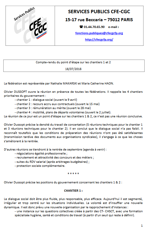 Compte rendu réunion