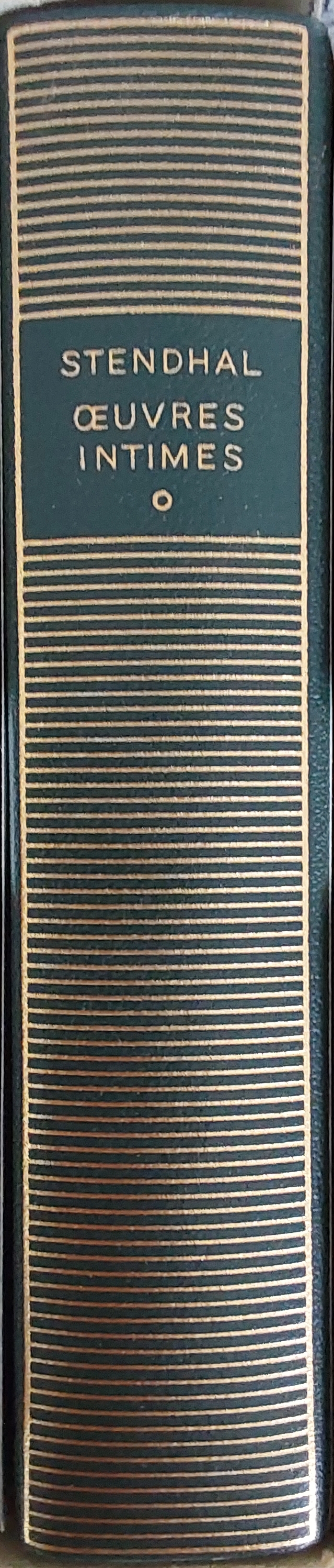 Volume 109 de Stendhal dans la Bibliothèque de la Pléiade.