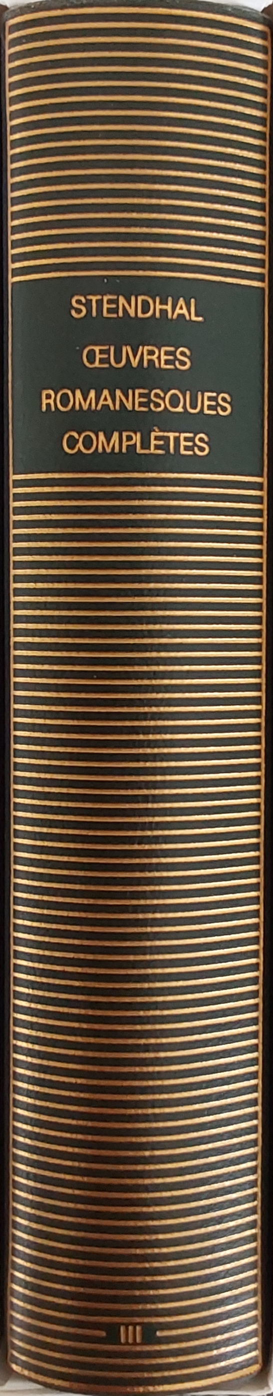 Volume 16 de Stendhal dans la Bibliothèque de la Pléiade.