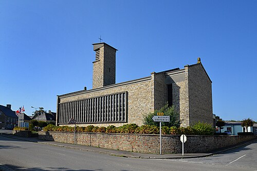 E-glise Saint-Co-me et Saint-Damien de Roncey- Vue sud-est