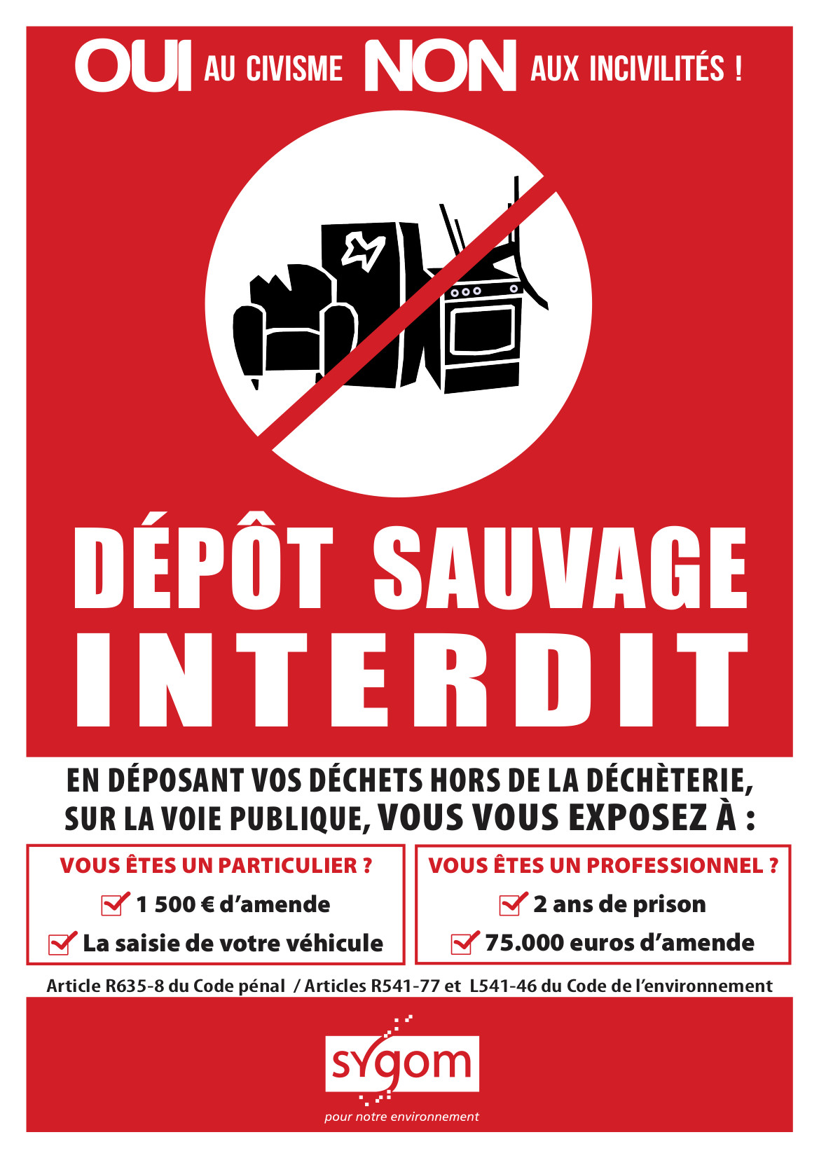 Affiche depot sauvage