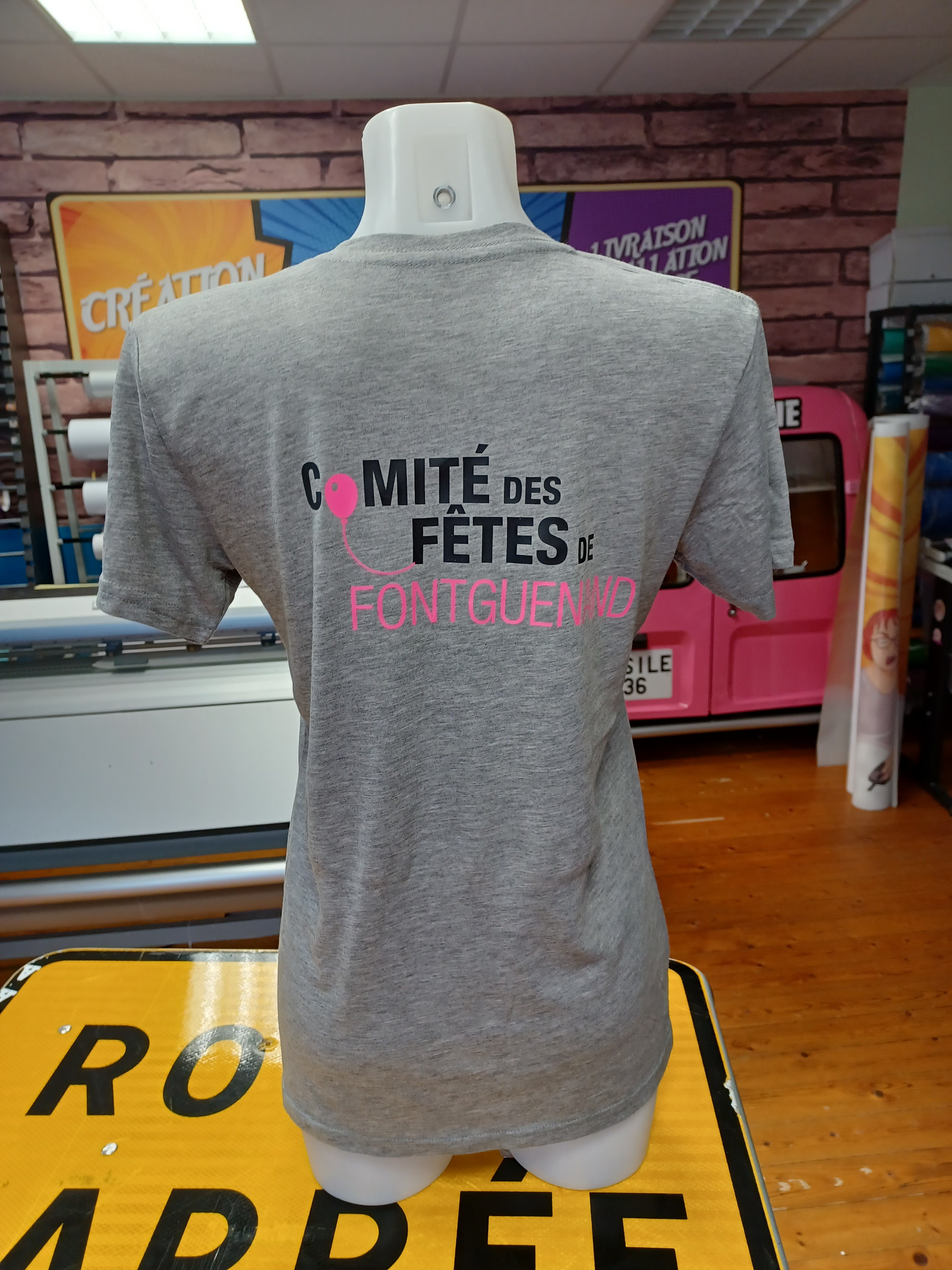 T shirt flocage dos staff