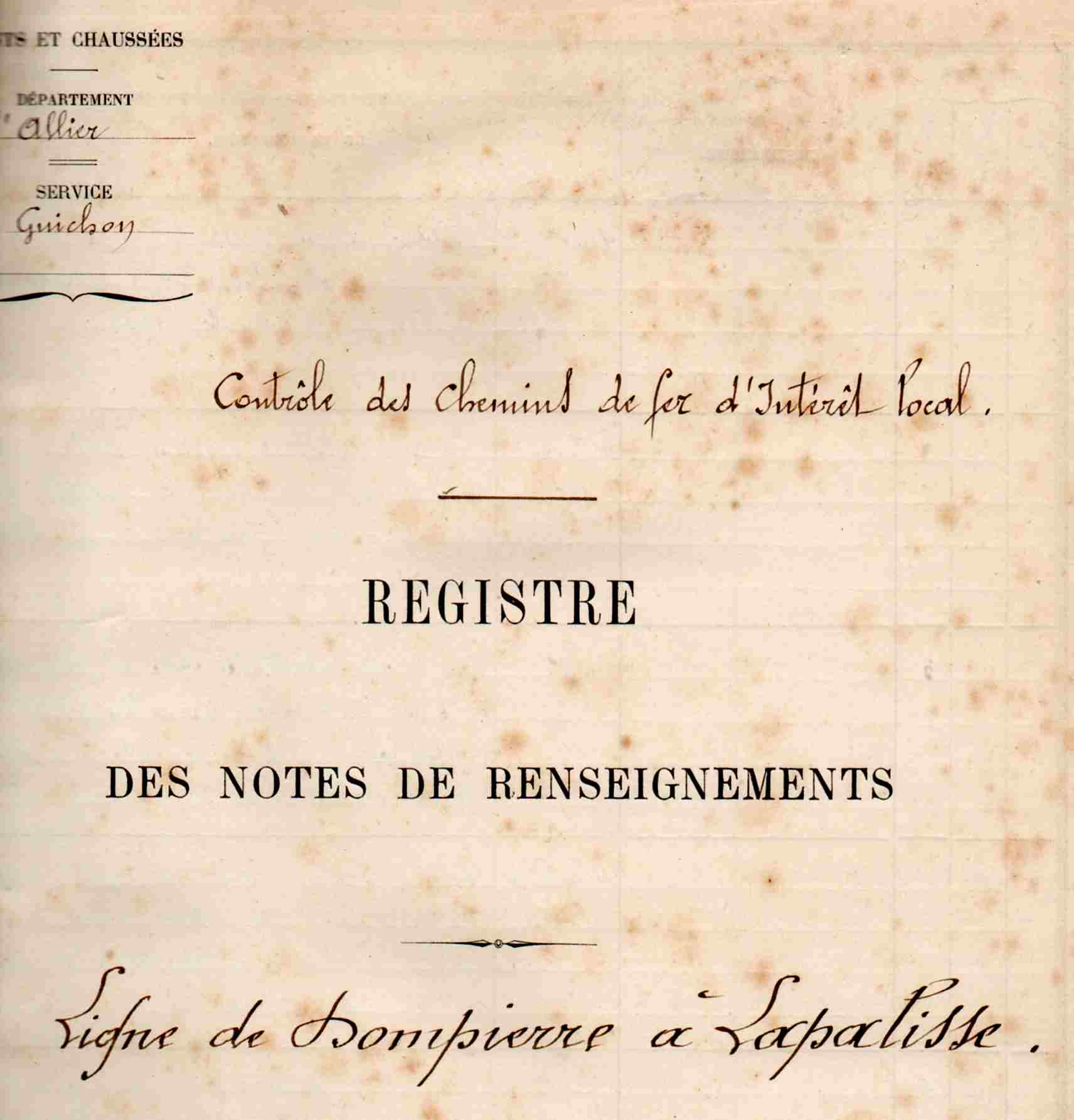 Registre du controle 1900 1