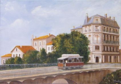 Le tramway sur le pont monique gaudion