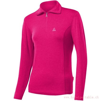 Loffler sport pullover sweat kaufe jetzt transtex zip rolli basic damen in pink