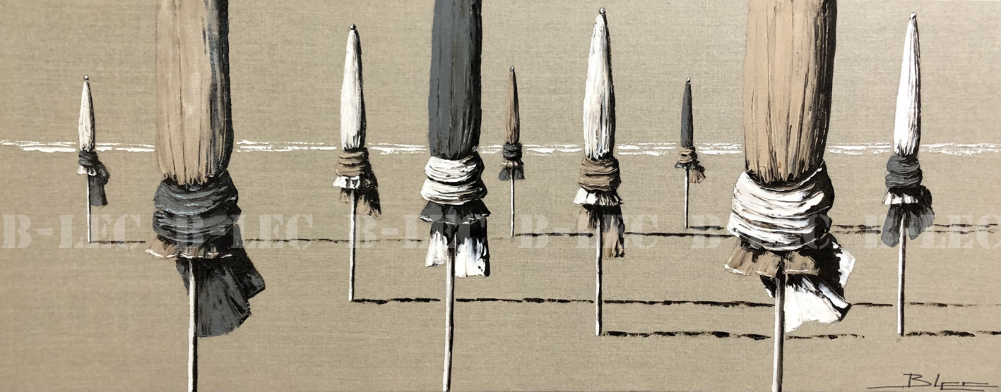 Tableau des parasols de deauville