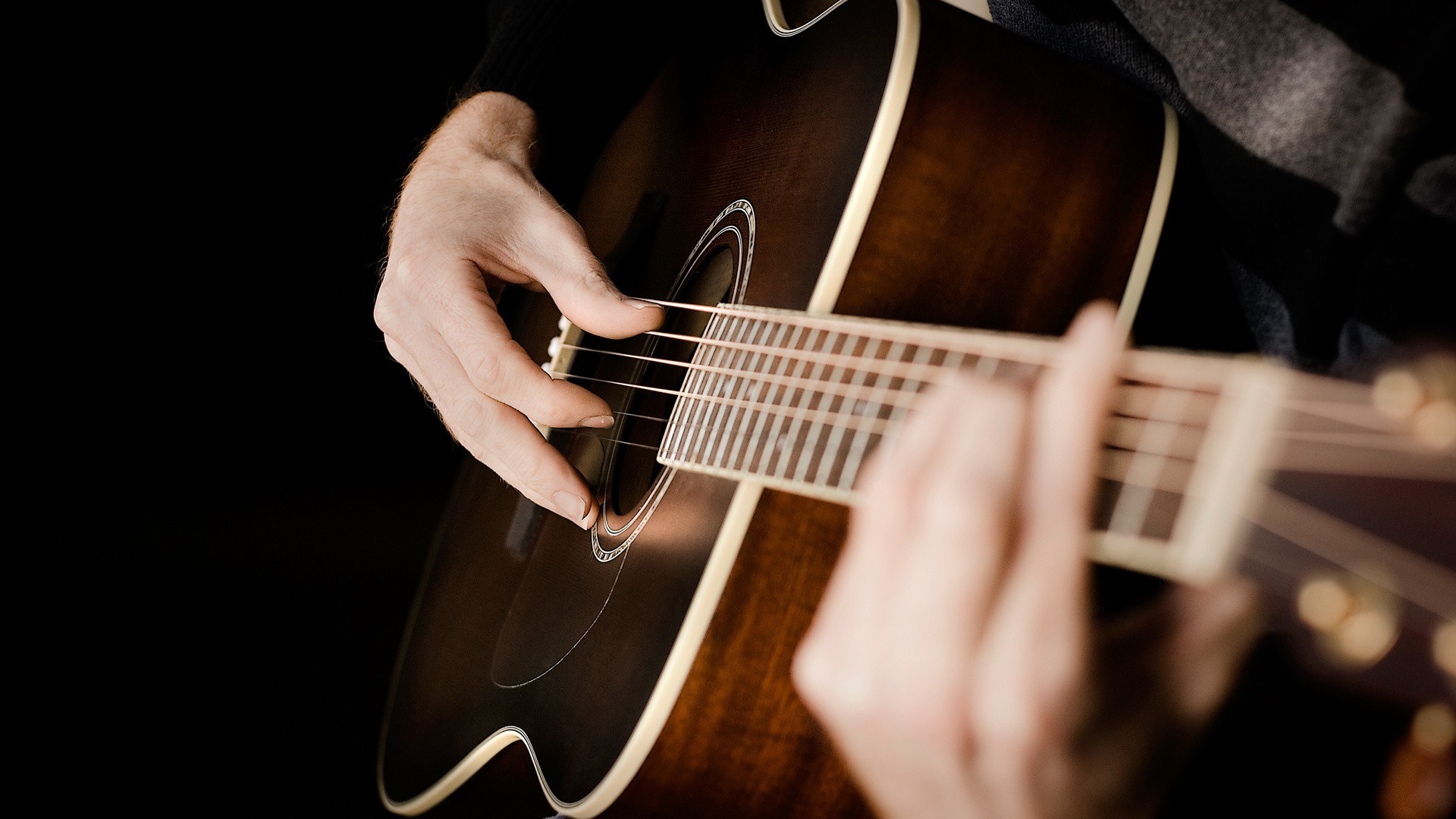 Playing Acoustic Guitar Wallpaper